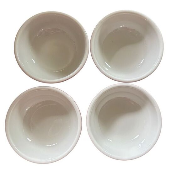 4 Shenango China 5” Red Striped Soup Bowls - Picture 3 of 5